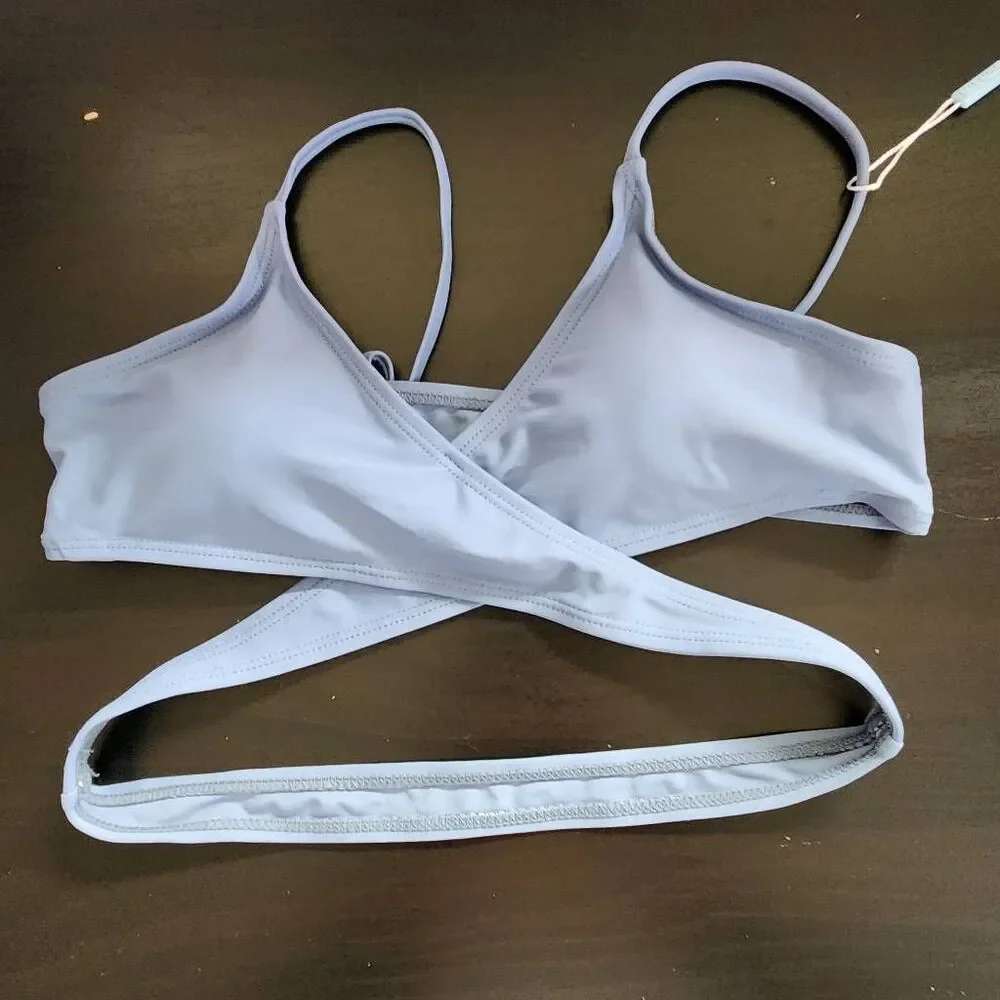 Mienque Slate Blue Girl's Bikini NWT Size Large Girl's Blue Bikini